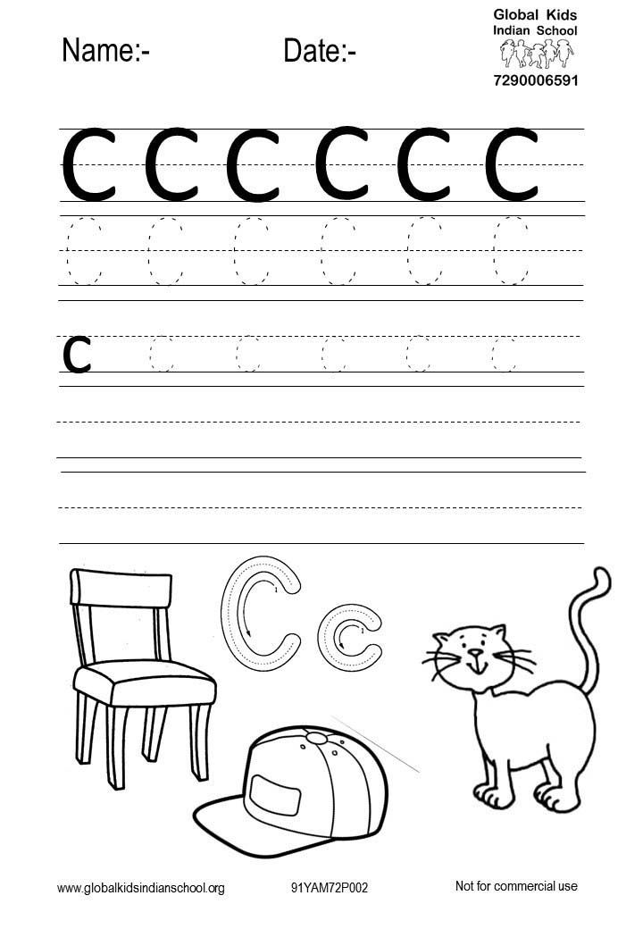 Letter C Worksheets Free Printable