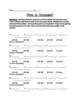 Prime And Composite Numbers Worksheets Free