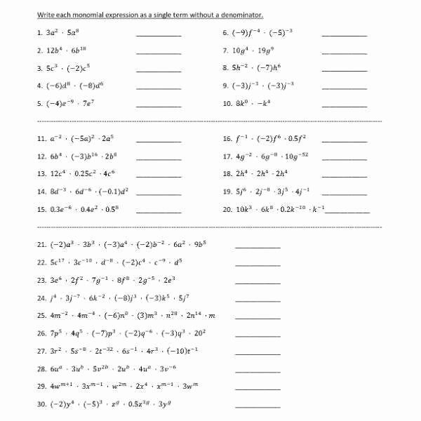 Dividing Polynomials Worksheet