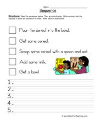 Sequencing Worksheets For Grade 2