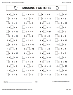 Multiplication Worksheets Grade 3