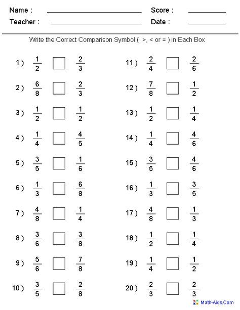 Adding Fractions Worksheets 4th Grade