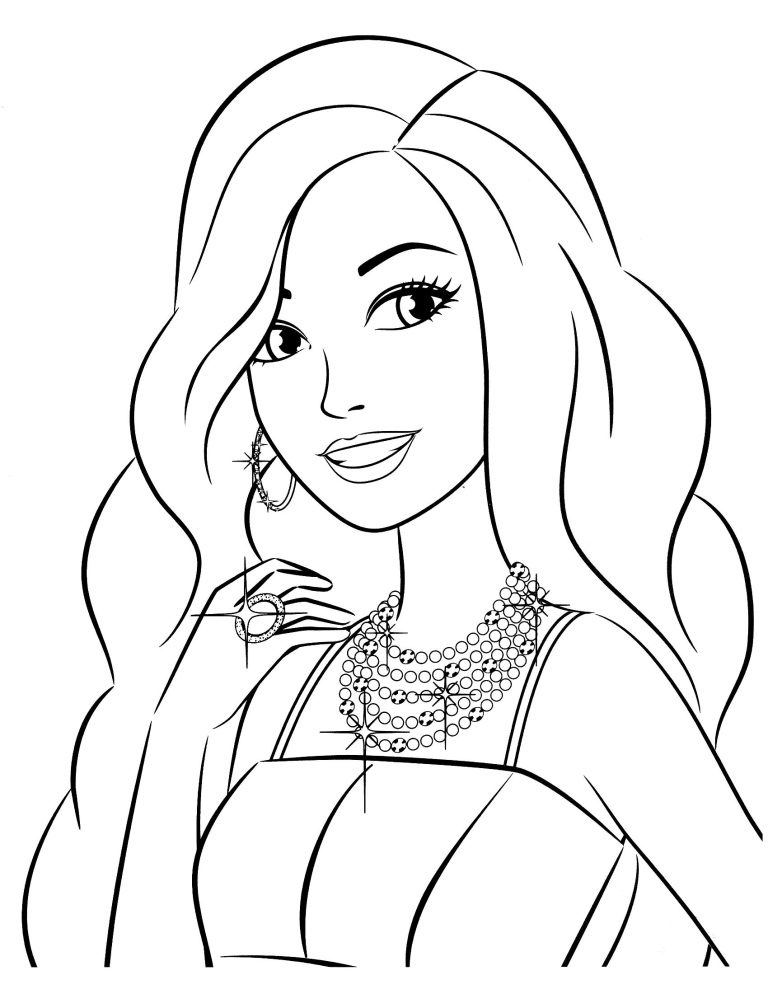 Barbie Coloring Pages For Kids