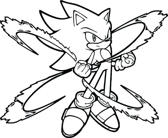 Sonic Coloring Pages Super Sonic