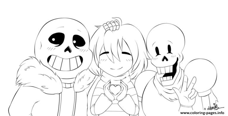 Sans Coloring Page