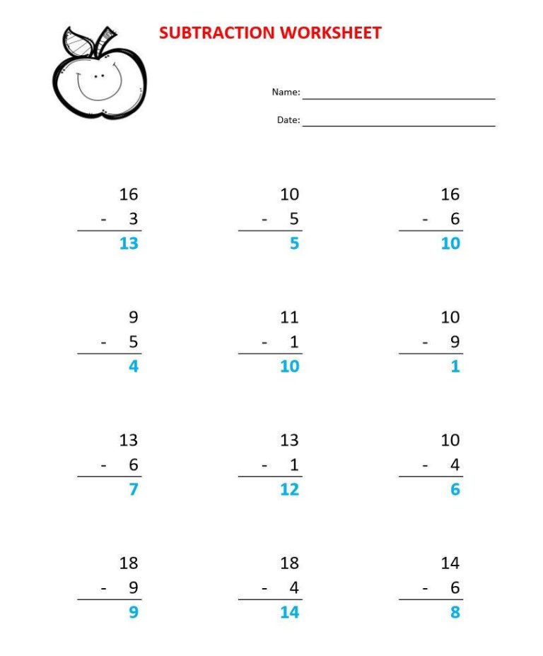 Subtraction Grade 2 Math Worksheets Pdf