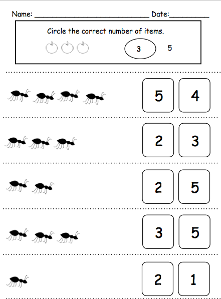 Math Worksheets For Kids With Autism