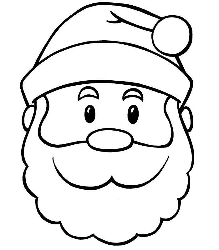 Easy Santa Coloring Pages