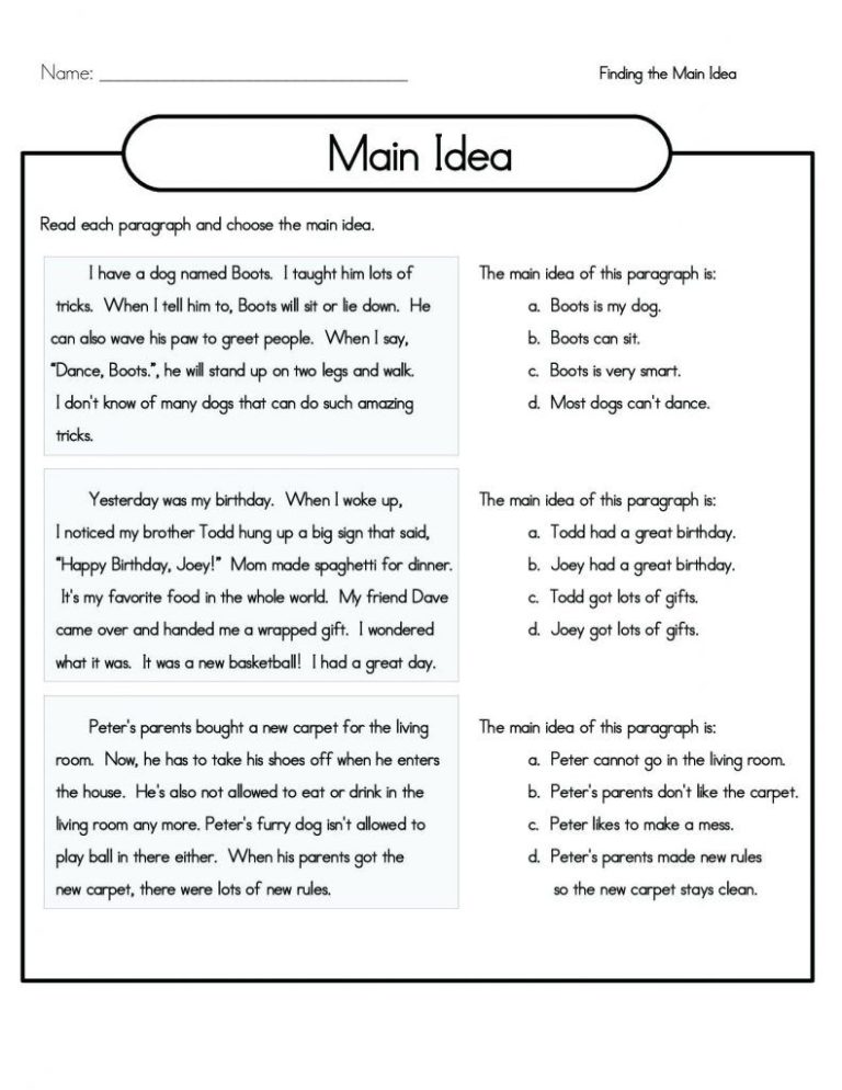 5th Grade Inference Worksheets Pdf