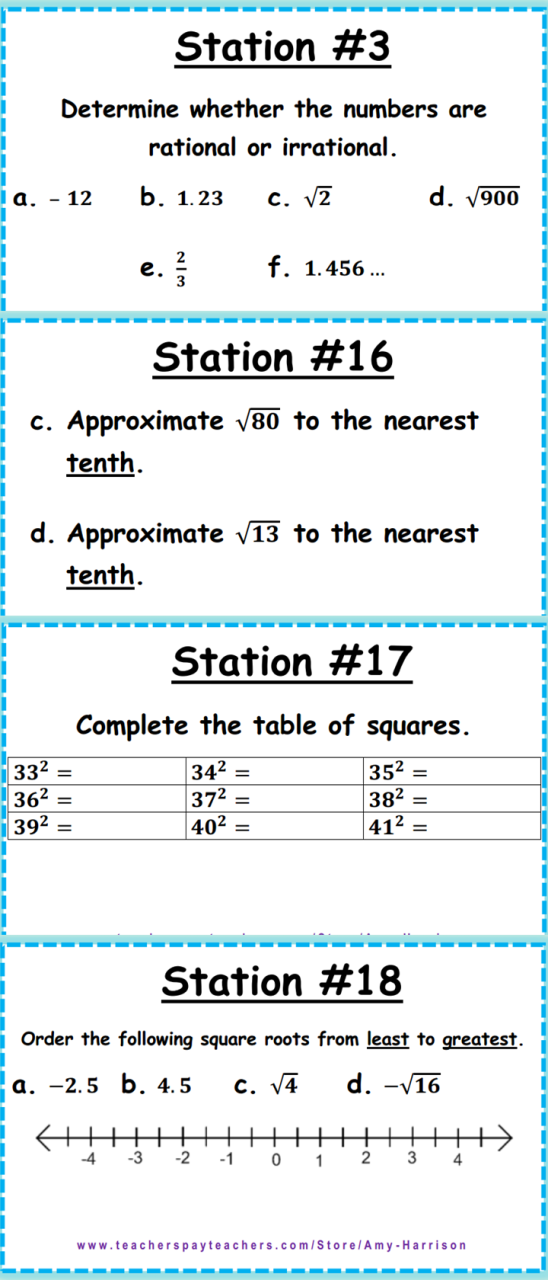 Rational And Irrational Numbers Worksheet Pdf