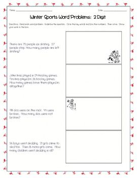 2 Digit Addition Without Regrouping Word Problems