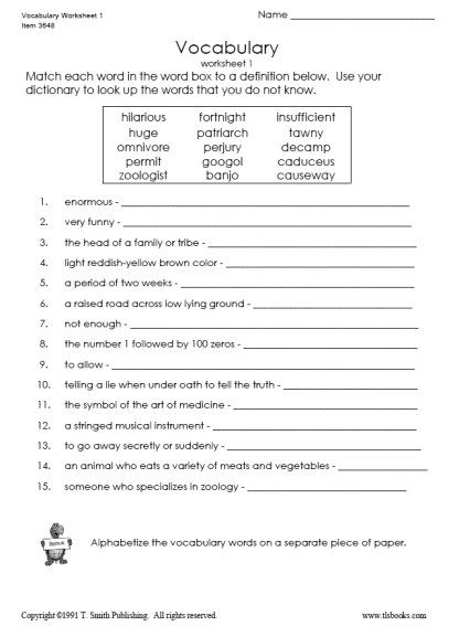 Free English Worksheets For Grade 4