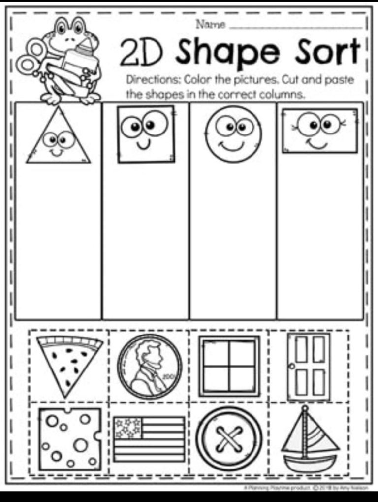 2d Shapes Worksheets For Preschool