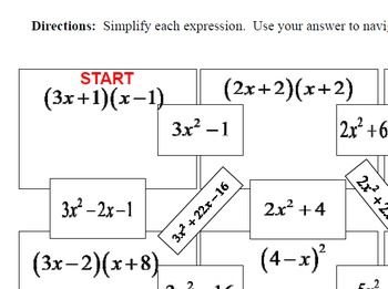 Multiplying Binomials Worksheet