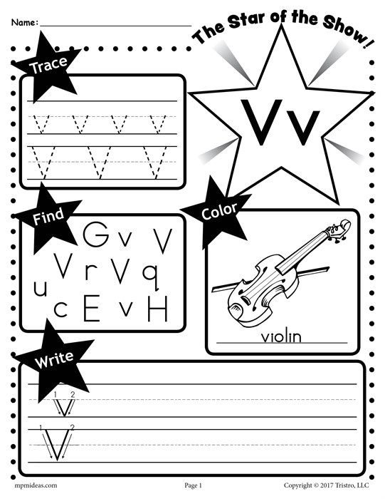 Letter V Worksheets Free Printables