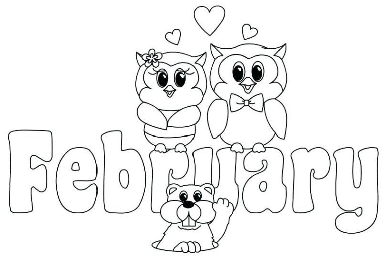 February Coloring Pages