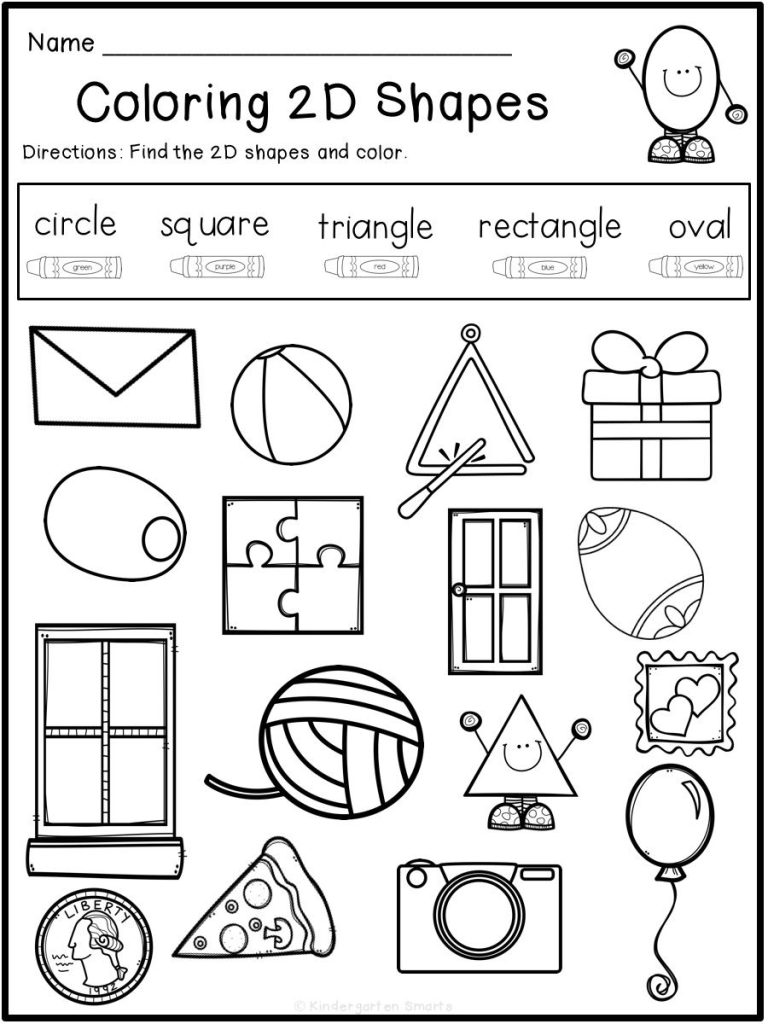 2d Shapes Worksheets Kindergarten