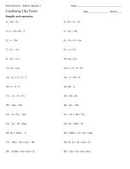 Combining Like Terms Worksheet Pdf Kuta