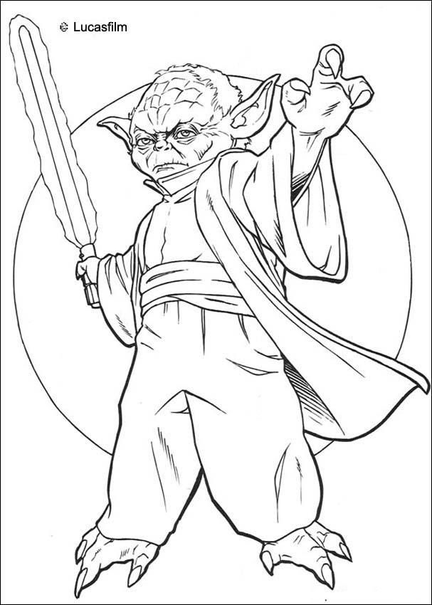 Star Wars Coloring Pages Yoda