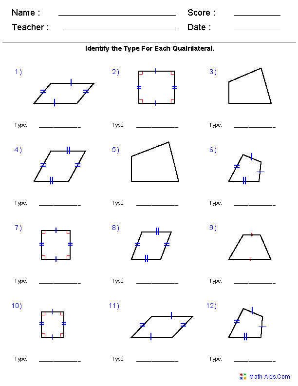 Polygons Worksheet Grade 5