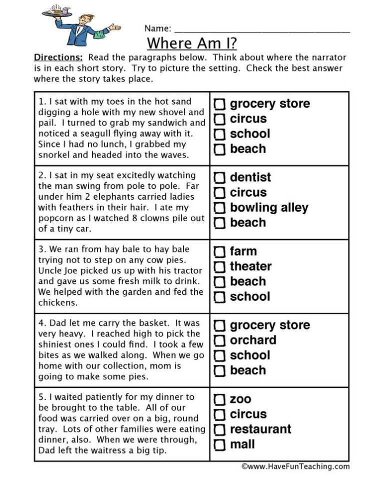 Making Inferences Worksheet 1st Grade