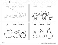 Big And Small Worksheets For Kindergarten