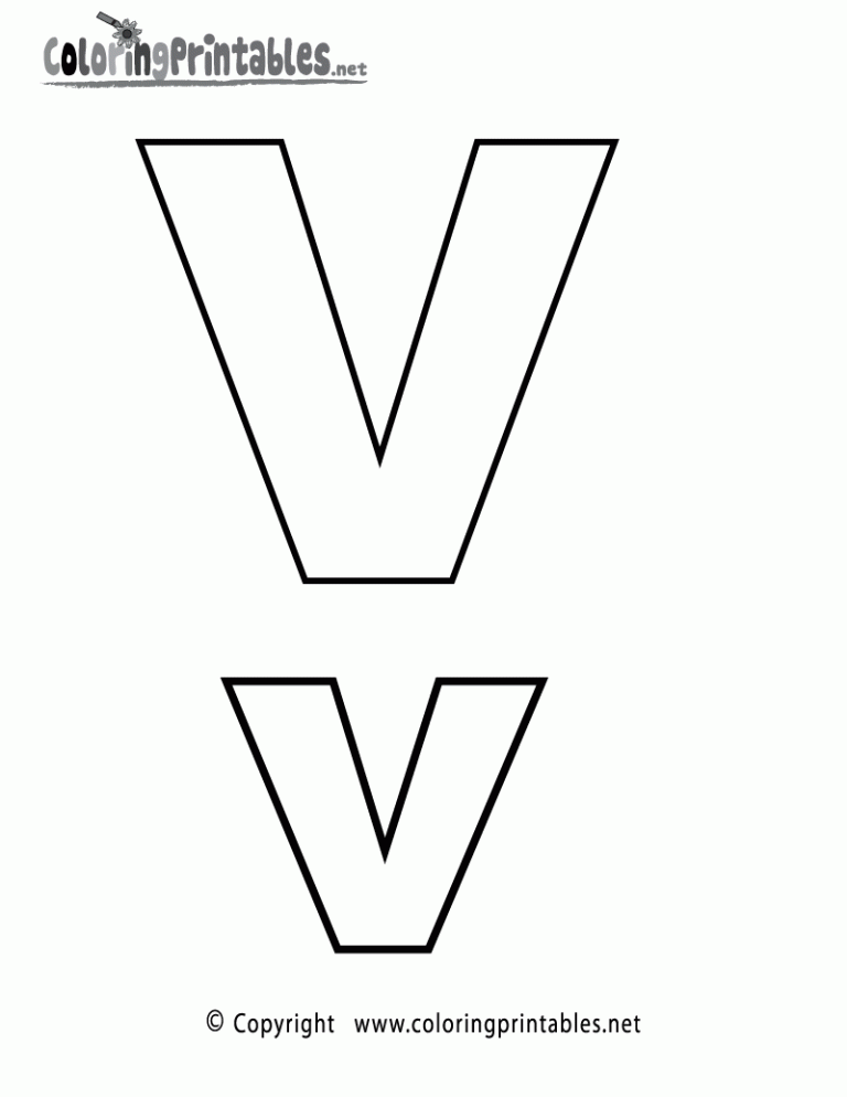 Letter V Coloring Pages