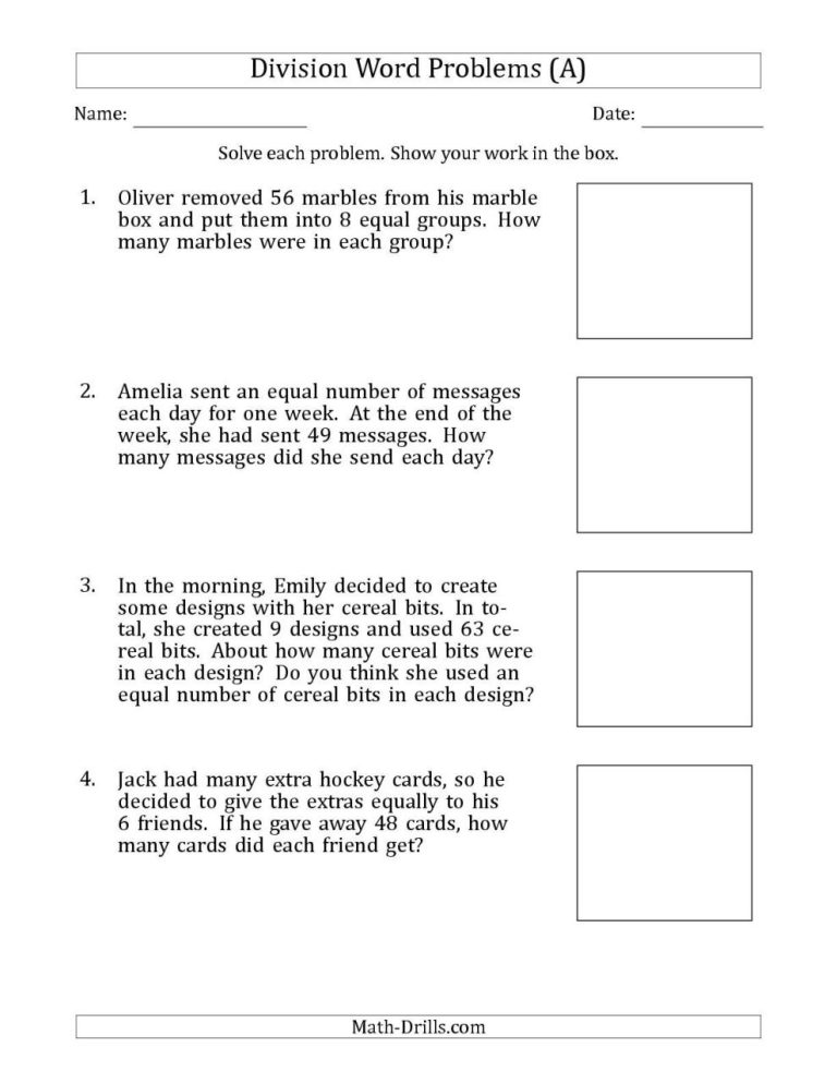 Division Word Problems With Fractions