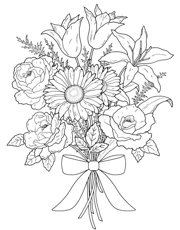 Coloring Book Pages Flowers