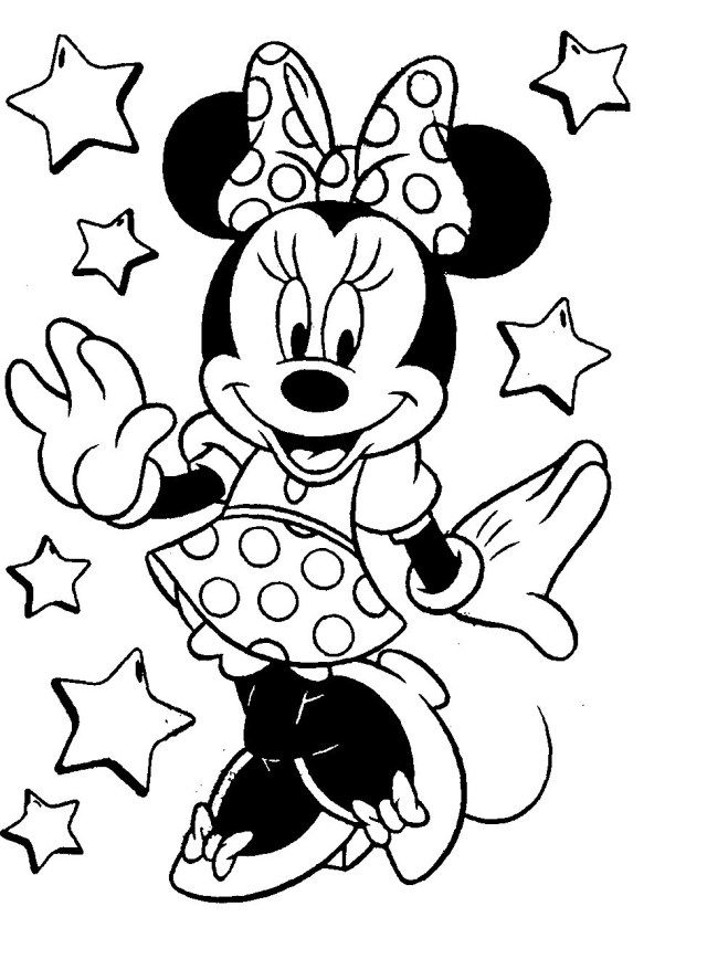 Minnie Mouse Coloring Sheets