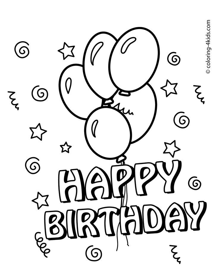 Happy Birthday Coloring Pages Free To Print