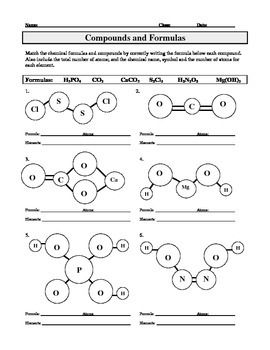 Elements And Compounds Worksheet 6th Grade