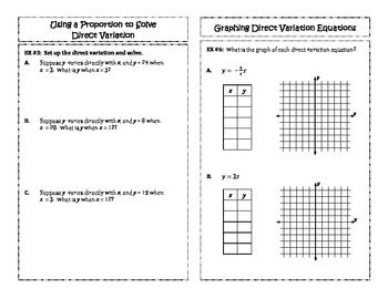 8th Grade Direct Variation Worksheet