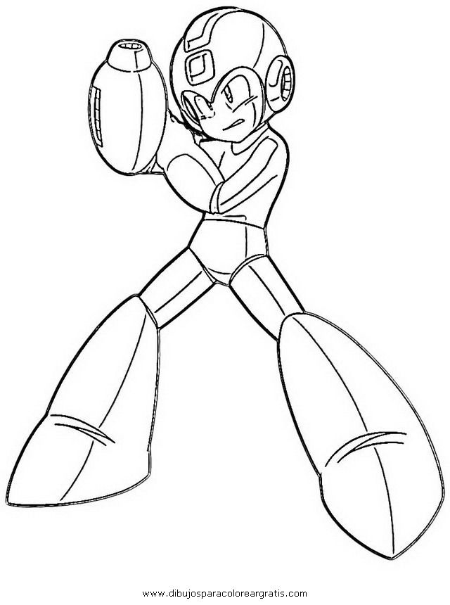 Mega Man Coloring Page