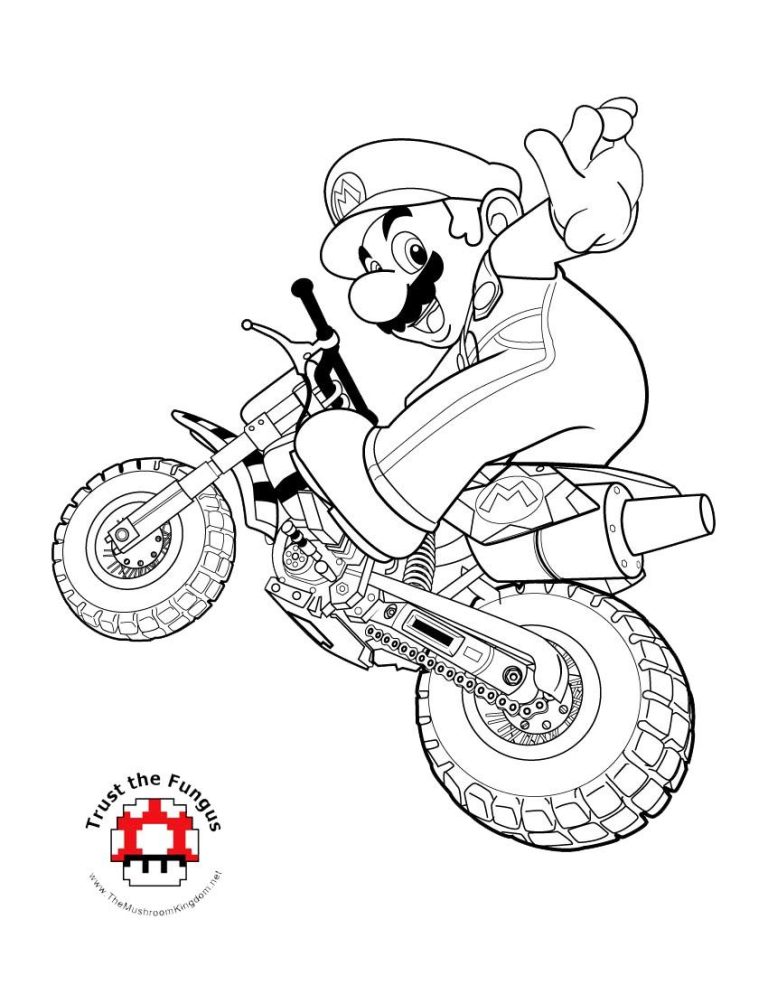 Mario Kart Coloring Pages