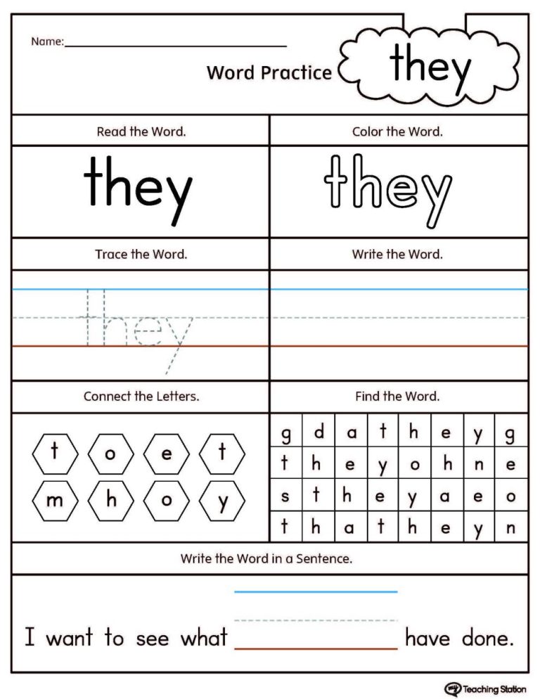 My Teaching Station Sight Words