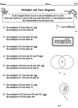 Factors And Multiples Worksheet 5th Grade