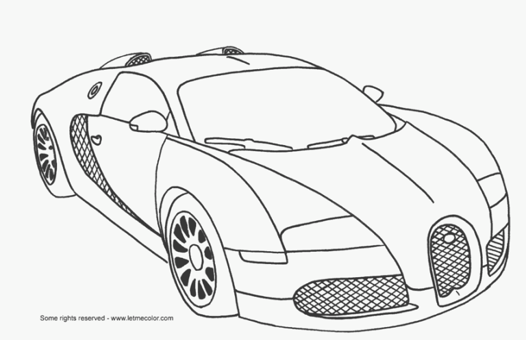 Car Coloring Pages For Adults