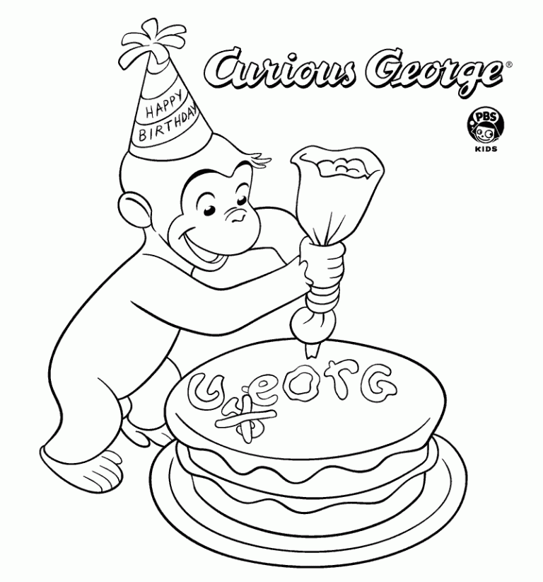 Curious George Coloring Pages