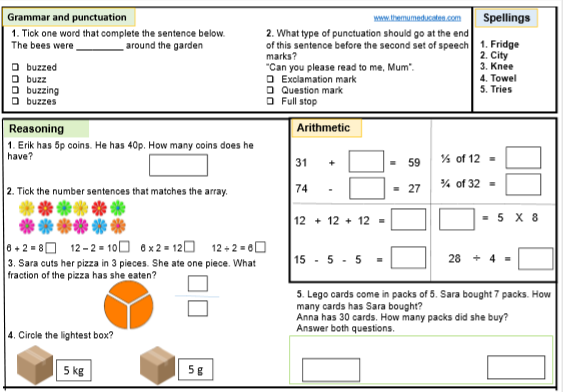 Year 2 Sats English Practice Worksheets