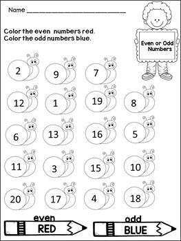 Odd And Even Numbers Worksheets Pdf