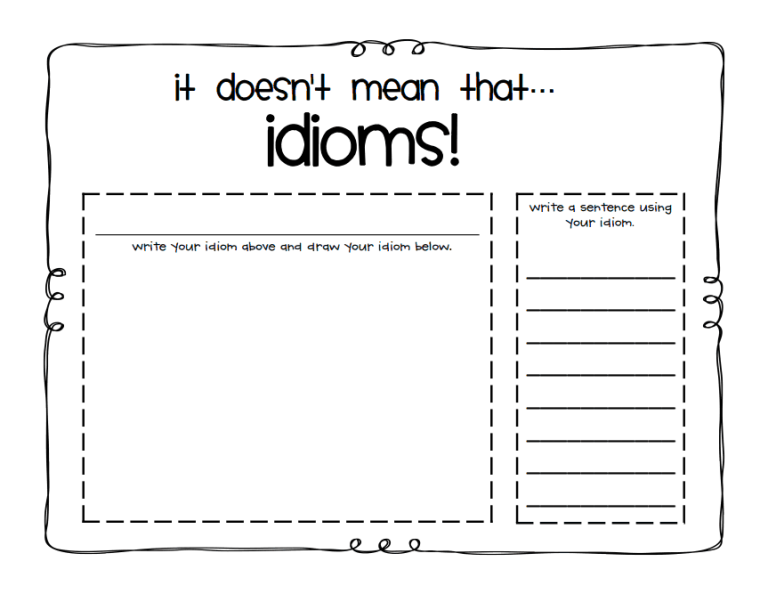 Idioms Worksheets