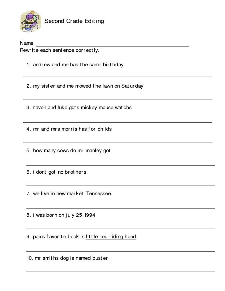 Simple Sentence Worksheet Grade 3