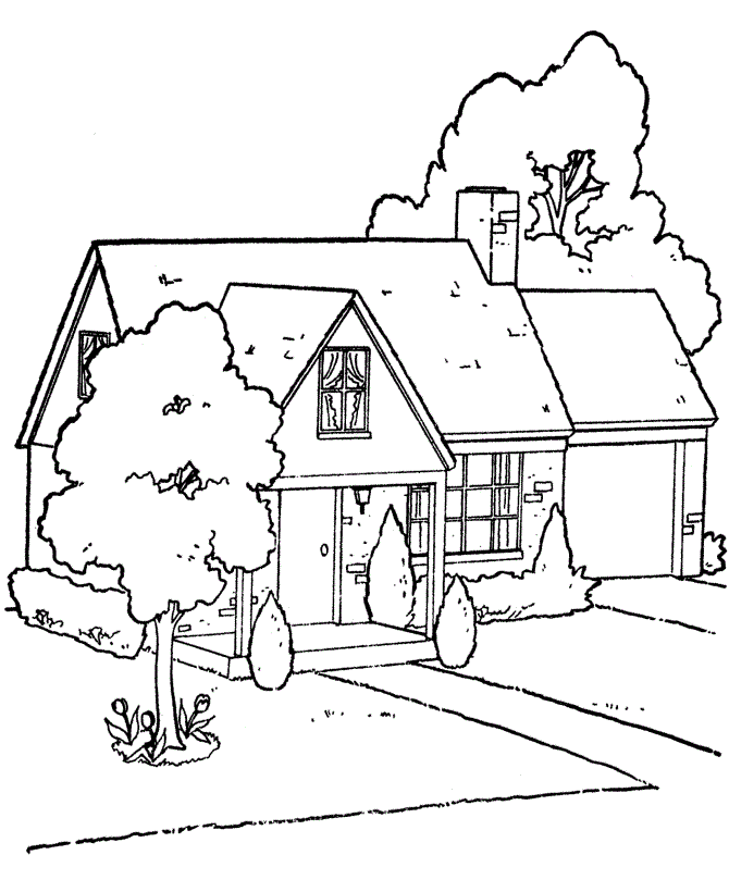 House Coloring Pages For Kids