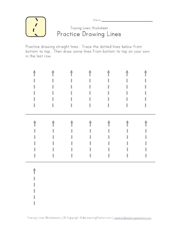 Tracing Lines Worksheets For Kindergarten