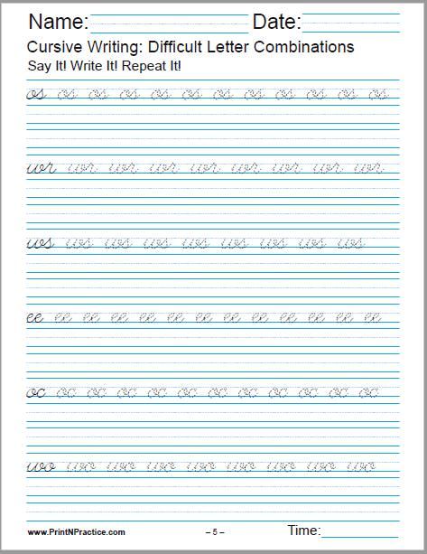 Cursive Writing Worksheets Pdf Download