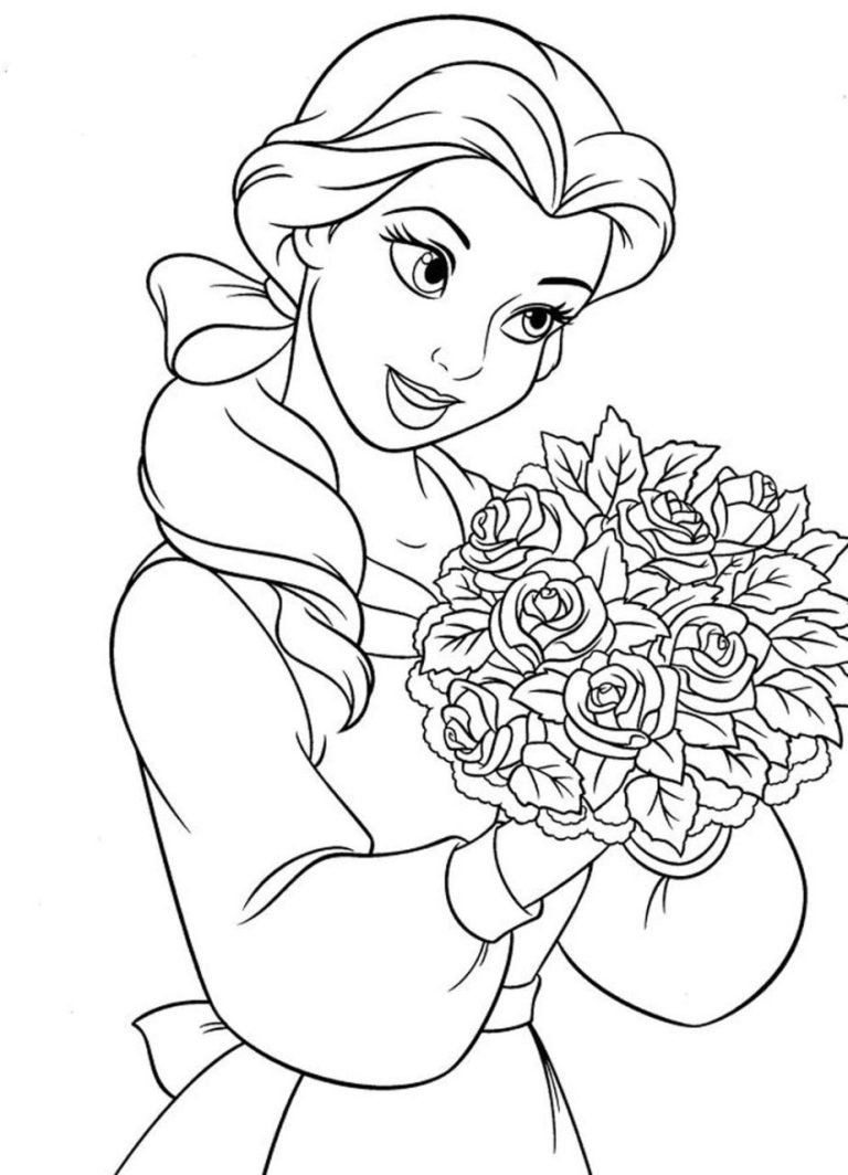 Belle Coloring Pages