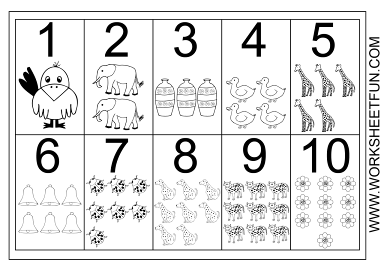 Preschool Number Worksheets 1-10 Pdf