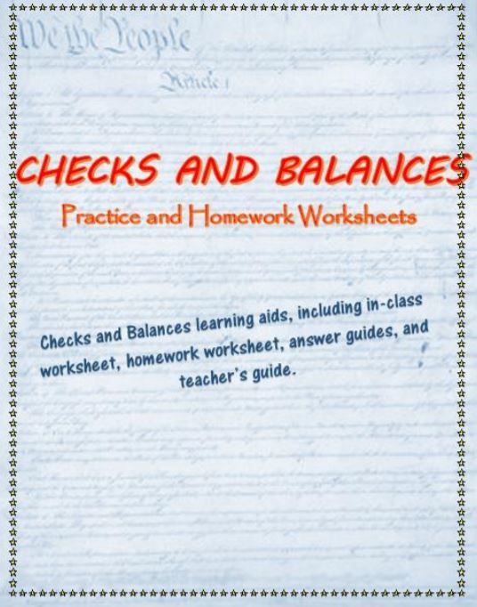 Checks And Balances Worksheet Answers