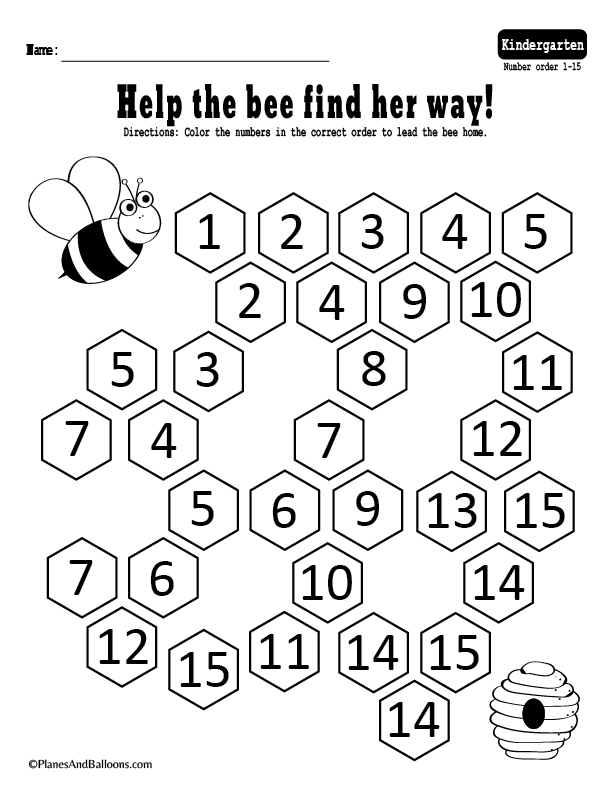 Number Sequence Worksheets Preschool